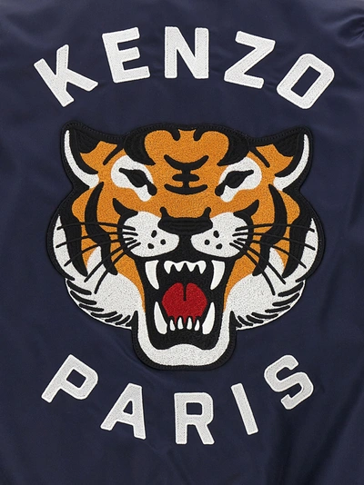 Shop Kenzo Lucky Tiger Casual Jackets, Parka Blue
