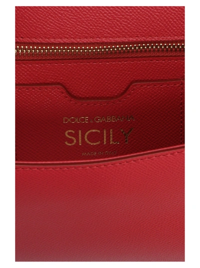 Shop Dolce & Gabbana Sicily' Medium Handbag Hand Bags Red
