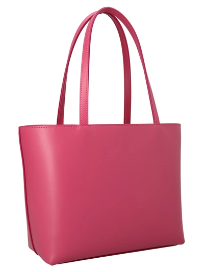 Shop Dolce & Gabbana Small Logo Shopping Bag Tote Bag Fuchsia