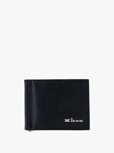 Shop Kiton Ciro Paone Card Holder In Black