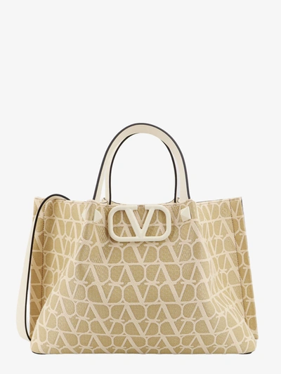 Shop Valentino Handbag In Beige