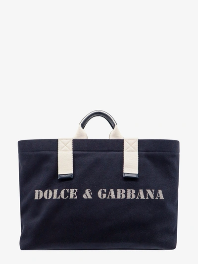 Shop Dolce & Gabbana Shopping Bag In Blue
