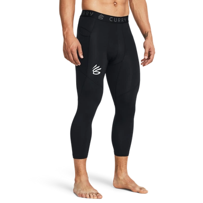 Under Armour Curry Brand Men's ¾ Leggings Black In Black/black/white