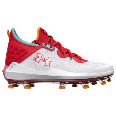 Shop Under Armour Mens  Harper 8 Elite Tpu In White/red/red