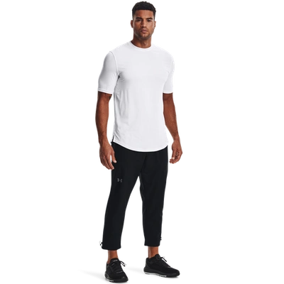 Shop Under Armour Mens  Unstoppable Crop Pant In Black/pitch Gray