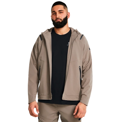 Shop Under Armour Mens  Unstoppable Full-zip Jacket In Taupe Dusk/black