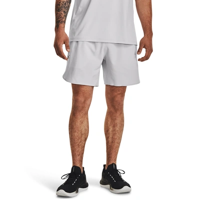 Shop Under Armour Mens  Peak Woven Shorts In Halo Gray/black