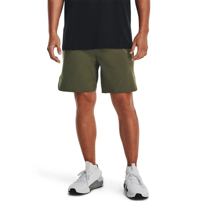 Shop Under Armour Mens  Peak Woven Shorts In Marine Od Green/black
