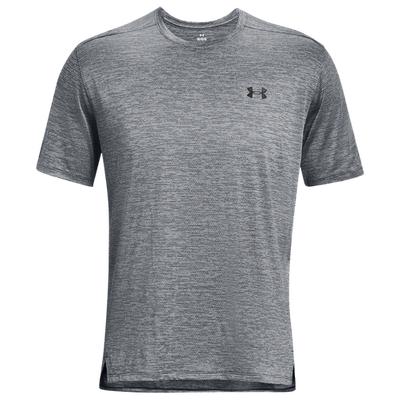 Shop Under Armour Mens  Tech Vent Short Sleeve In Pitch Grey/black