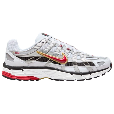 Shop Nike Mens  P-6000 In White/red/silver