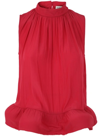 Shop Lanvin Flare Halter Neck Top Clothing In Red