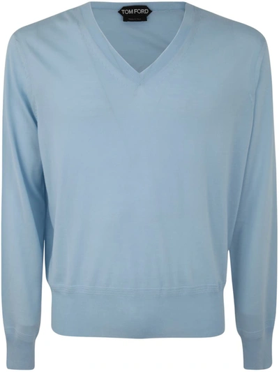 Shop Tom Ford V Neck Sweater Clothing In Blue