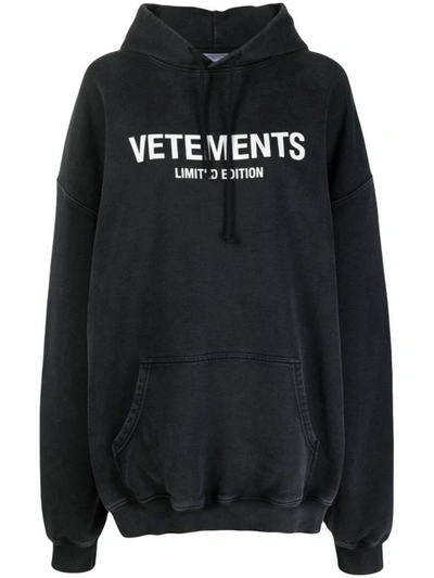 Shop Vetements Limited Edition Logo Hoodie Clothing In Black
