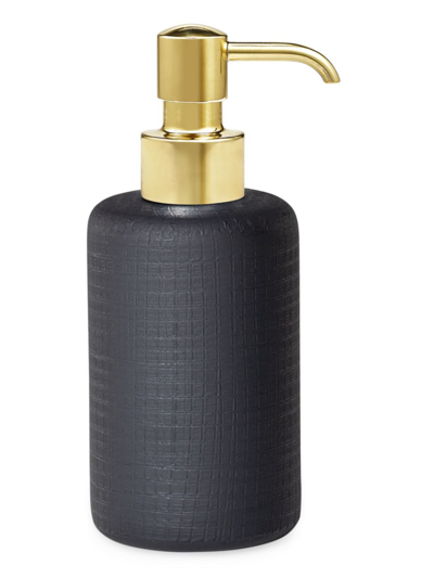 Shop Labrazel Cambric Black Pump Dispenser In Polished Brass