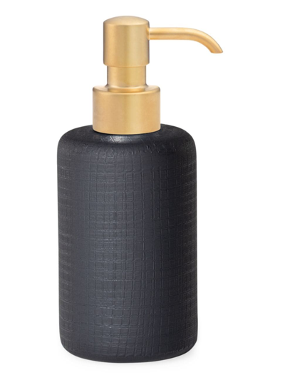 Shop Labrazel Cambric Black Pump Dispenser In Satin Gold