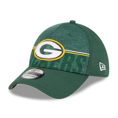 Shop New Era Green Green Bay Packers 2023 Nfl Training Camp 39thirty Flex Fit Hat