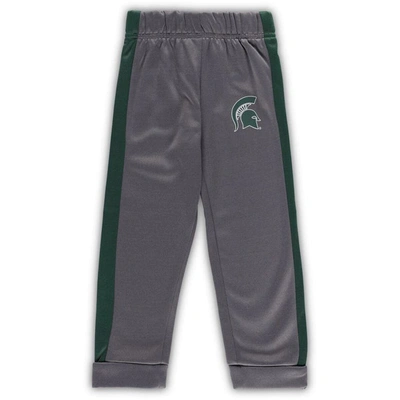 Shop Colosseum Toddler  Green/gray Michigan State Spartans Shark Full-zip Hoodie Jacket & Pants Set