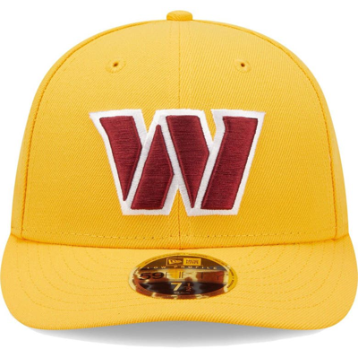 Shop New Era Gold Washington Commanders Omaha Low Profile 59fifty Fitted Hat