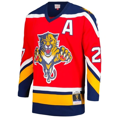 Shop Mitchell & Ness Scott Mellanby Red Florida Panthers Alternate Captain's Patch 1995/96 Blue Line Play