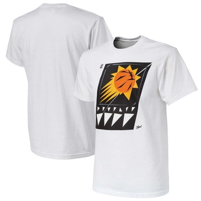 Shop Nba X Naturel White Phoenix Suns No Caller Id T-shirt