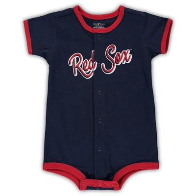 Outerstuff Infant Navy Boston Red Sox Power Hitter Romper In Navy