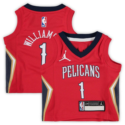 Shop Jordan Brand Infant  Zion Williamson Red New Orleans Pelicans 2020/21 Jersey