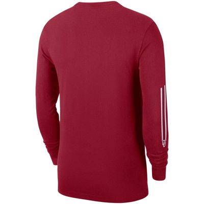 Shop Jordan Brand Crimson Oklahoma Sooners Word Long Sleeve T-shirt
