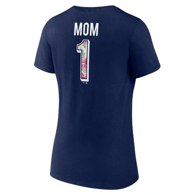 Shop Profile Navy Boston Red Sox Mother's Day Plus Size Best Mom Ever V-neck T-shirt