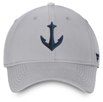Shop Fanatics Branded Gray Seattle Kraken Secondary Logo Flex Hat