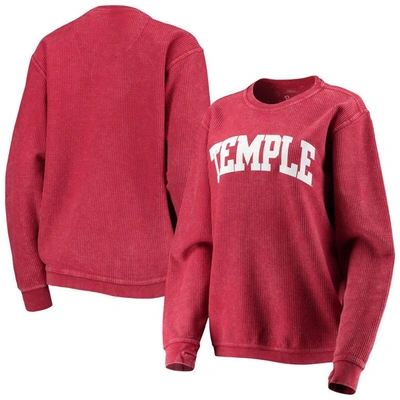 Shop Pressbox Crimson Temple Owls Comfy Cord Vintage Wash Basic Arch Pullover Sweatshirt