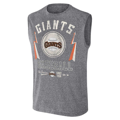 Shop Darius Rucker Collection By Fanatics Charcoal San Francisco Giants Relaxed-fit Muscle Tank Top