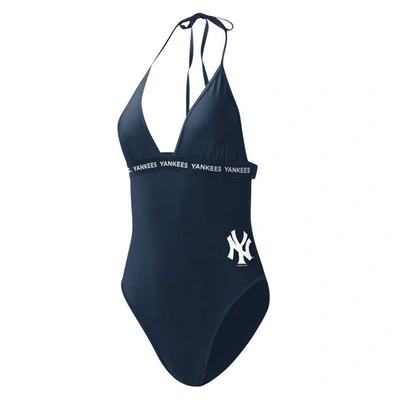 Shop G-iii 4her By Carl Banks Navy New York Yankees Full Count One-piece Swimsuit