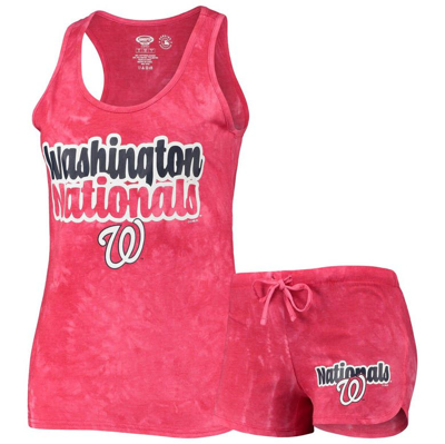 Concepts Sport Women's  Red Washington Nationals Billboard Racerback Tank Top And Shorts Set In Red