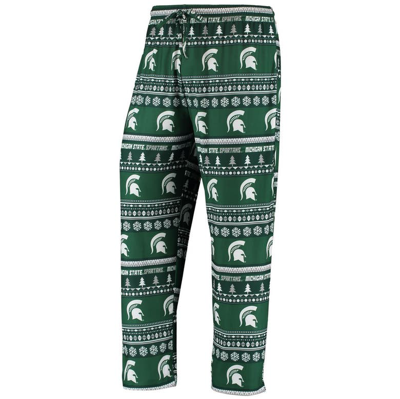 Shop Concepts Sport Green Michigan State Spartans Ugly Sweater Knit Long Sleeve Top And Pant Set
