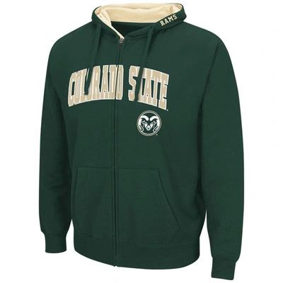 Shop Colosseum Green Colorado State Rams Arch & Logo 3.0 Full-zip Hoodie