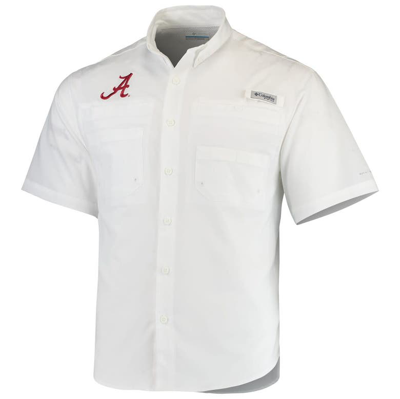 Shop Columbia White Alabama Crimson Tide Pfg Tamiami Shirt