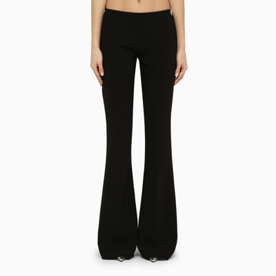 Shop Dsquared2 | Black Palazzo Trousers With Jewel Detail