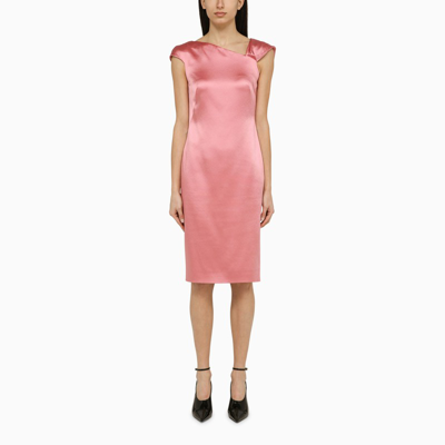 Shop Givenchy Pink Viscose Midi Dress