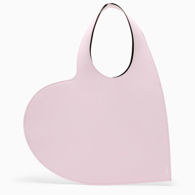 Shop Coperni Heart Pink Leather Tote Bag