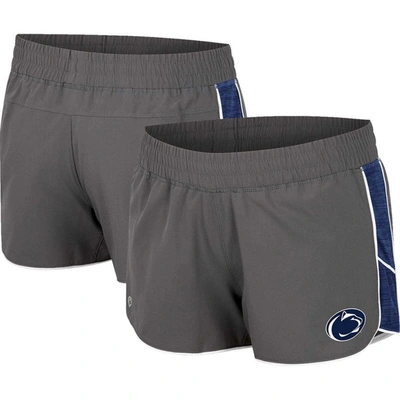 Shop Colosseum Gray Penn State Nittany Lions Pull The Switch Running Shorts