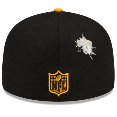 Shop New Era X Staple New Era Black/gold Pittsburgh Steelers Nfl X Staple Collection 59fifty Fitted Hat