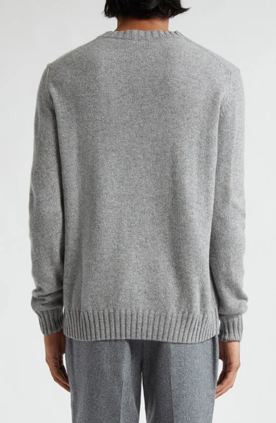 Shop Thom Sweeney Cashmere Crewneck Sweater In Grey