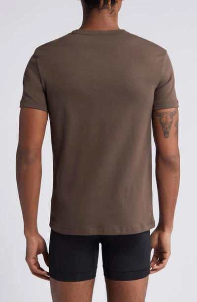 Shop Tom Ford Cotton Jersey Crewneck T-shirt In Brown