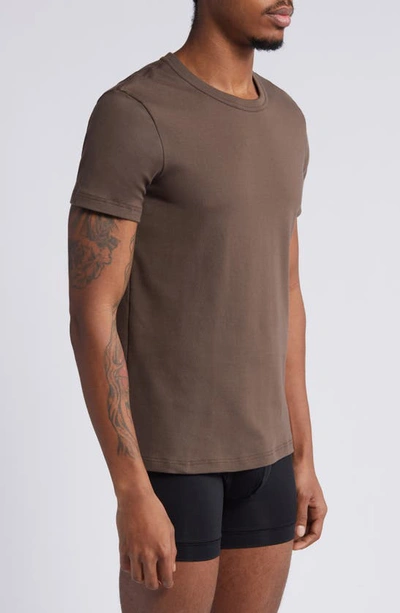 Shop Tom Ford Cotton Jersey Crewneck T-shirt In Brown