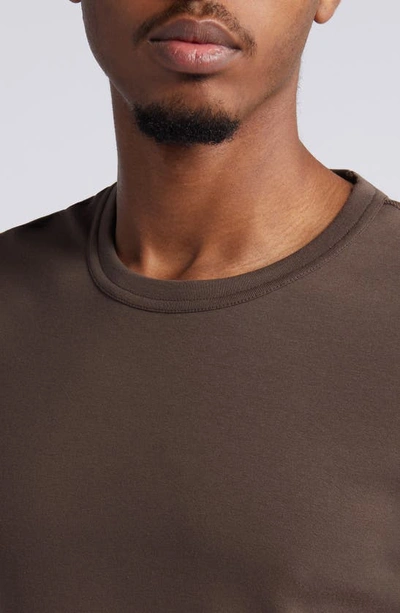 Shop Tom Ford Cotton Jersey Crewneck T-shirt In Brown