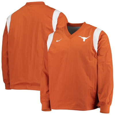 Shop Nike Texas Orange Texas Longhorns Rev Pullover Windbreaker Jacket In Burnt Orange