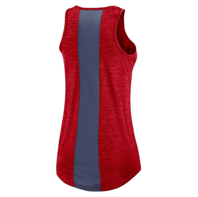 Shop Nike Red Washington Nationals Dri-fit Performance Right Mix High Neck Tank Top
