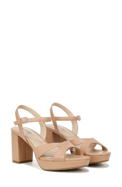 Lifestride Last Dance Womens Ankle Strap Open Toe Heels In Siena