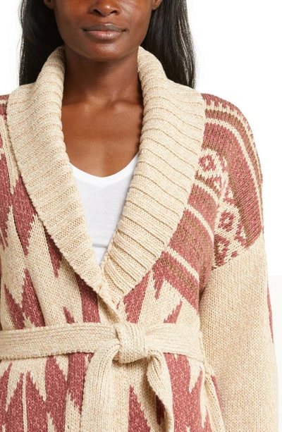 Shop Lucky Brand Lucky Heritage Cotton Cardigan In Apple Butter Combo