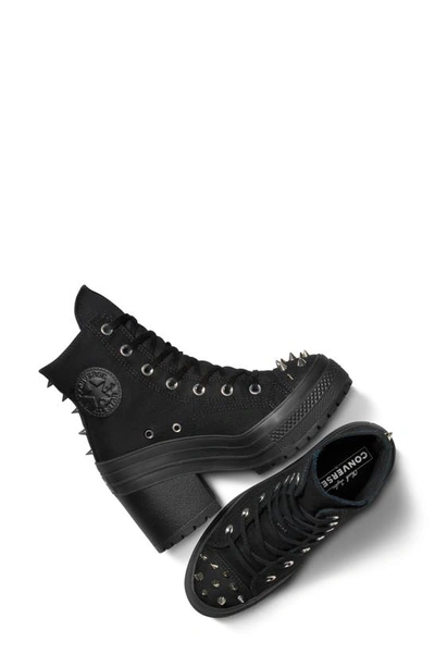 Shop Converse Chuck 70 De Luxe Block Heel Sneaker In Black/ Black/ Black